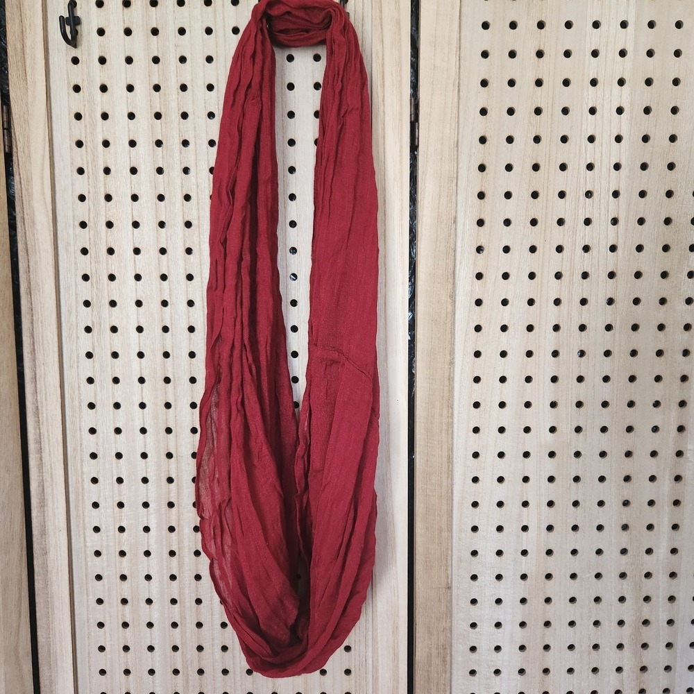 Dark Red Infinity Scarf Lightweight